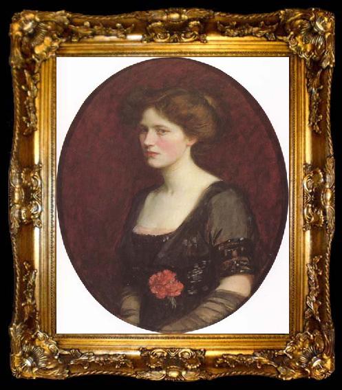 framed  John William Waterhouse Mrs Charles Schreiber (mk41), ta009-2